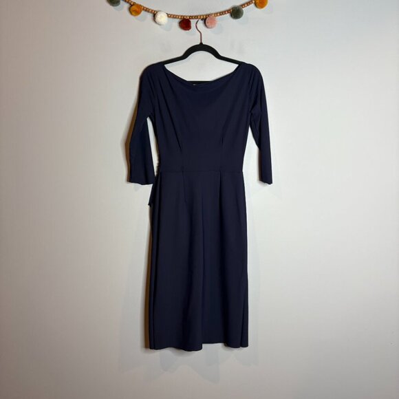 Chiara Boni La Petite Robe Sz 44IT 8US Florien 3/4-Sleeve Jersey Faux-Wrap Dress - Picture 10 of 10